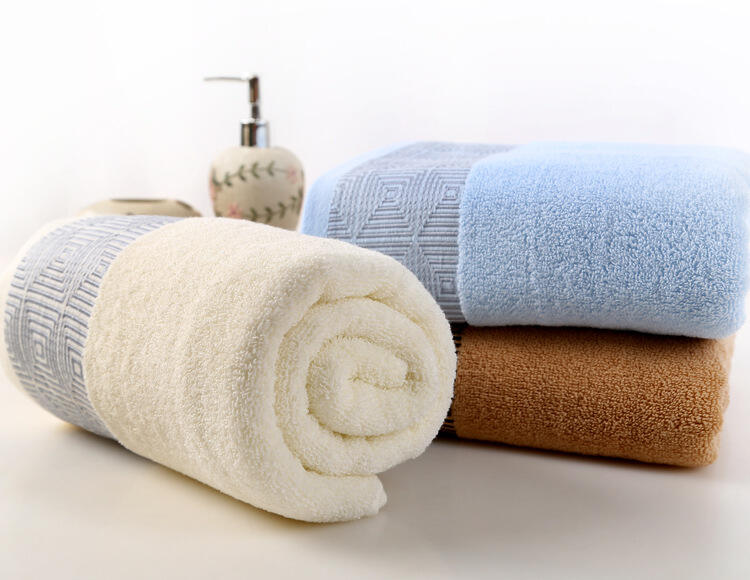 Plain Thick Absorbent Pure Cotton Comfortable face Bath Towels factory