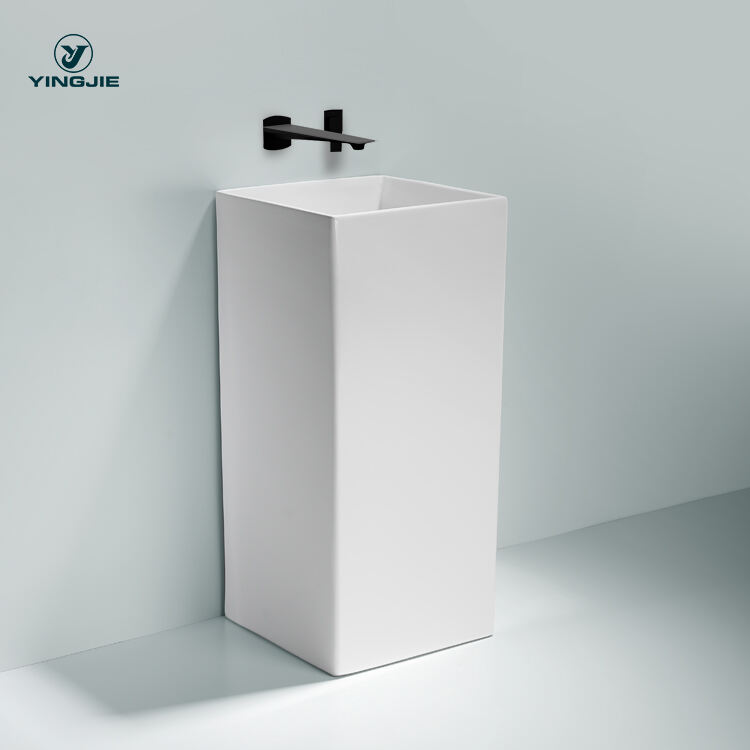 style series marble design bathroom pedestal sink basin for bathroom