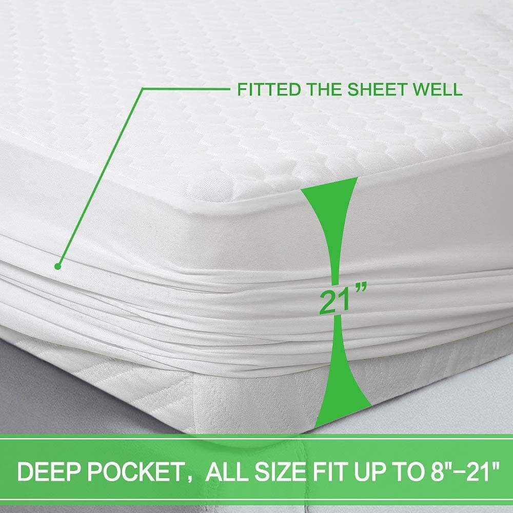 Factory price Ultra Soft Cooling Breathable Bamboo waterproof bed cover mattress protector manufacture