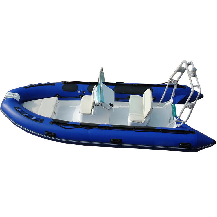 High Quality 18ft Fiberglass Boat with ladder seat floor accessories rib boat manufacture