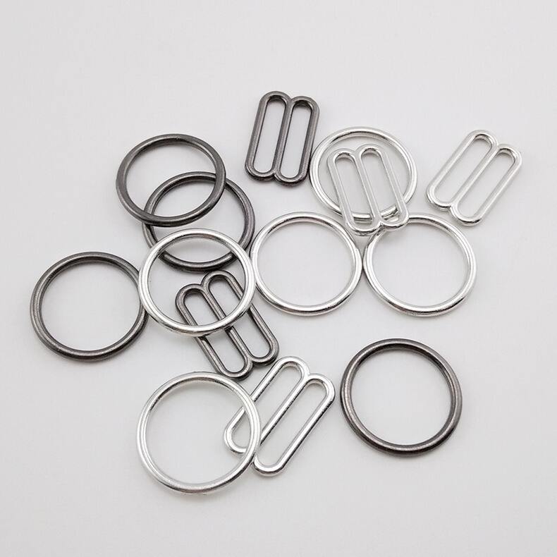 6mm 8mm 10mm 12mm 15mm 18mm custom size bra metal ring and slider