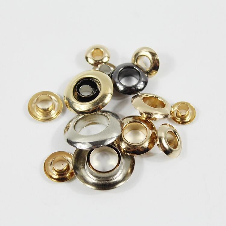 Custom round brass metal eyelet for tarpaulin bag clothing