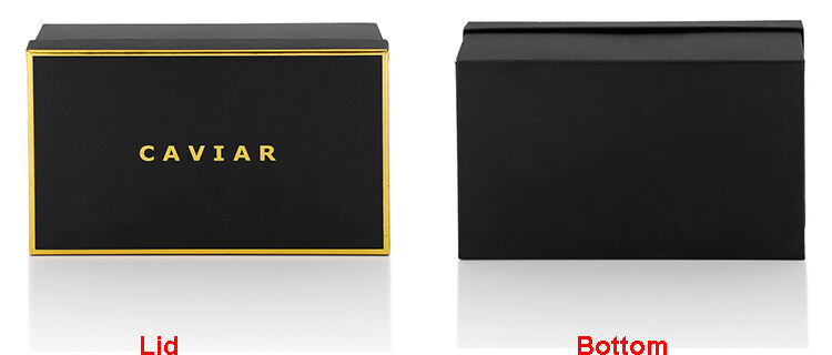 Custom Black Gift Box With Lid / Black Cardboard Box With Lid manufacture