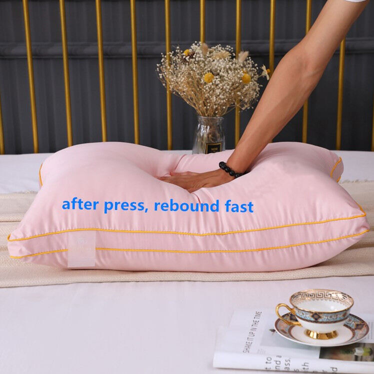 Top quality best 5 star Hilton hotel comfortable 100% polyester fabric home pillow manufacture