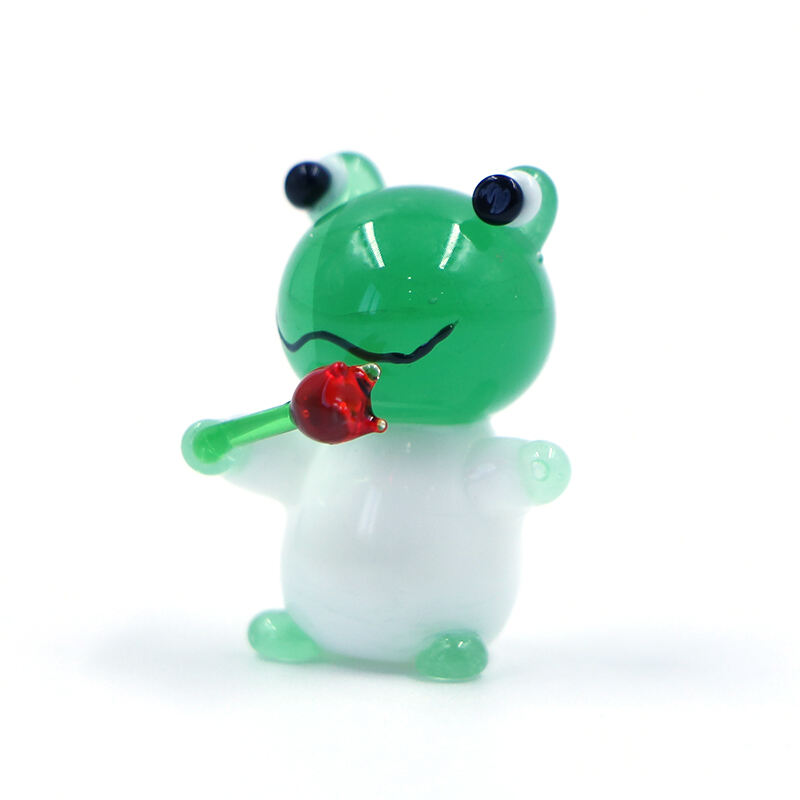 Miniature Lampwork Murano Glass Animal Frog Figurine supplier