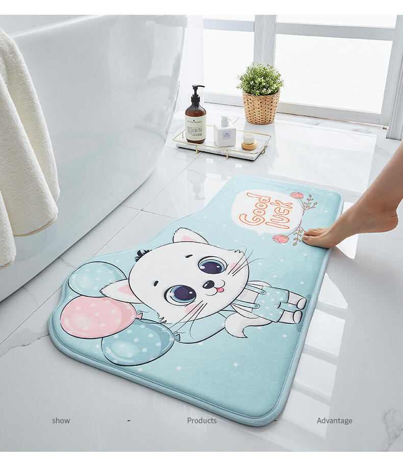 YFL Bathroom Floor Mat Non Slip Bathroom Rugs Quick Dry Bathroom Super Absorbent Anti Slip Memory Foam Bath Mat manufacture