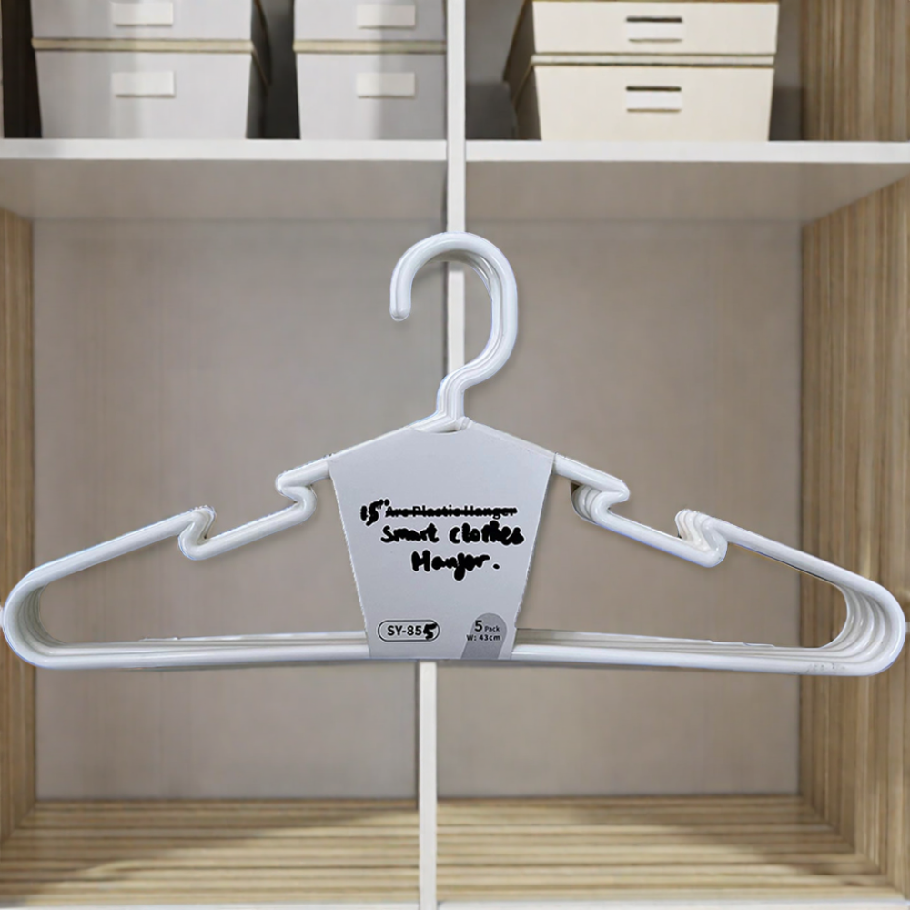 SOLELY SY855 15 Inch 38.5cm Wrinkle-Free Non-Slip Plastic Hanger with Windproof Skirt Hook for Clothing Storage Wardrobe Balcony supplier