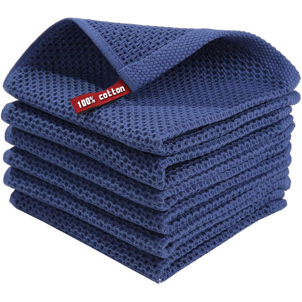 Wholesale Waffle Kitchen Towel 6 Pack Dishcloths Sets 100% Cotton Soft Absorbent Quick Drying Dish Towels factory