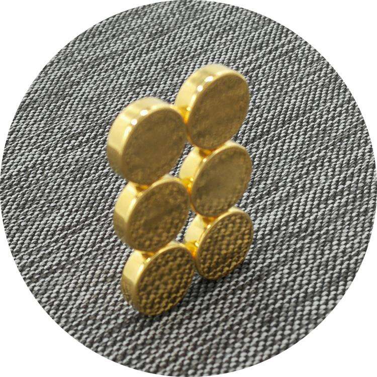 N52 N45 N35 Small Disc Neodymium Magnet with Gold Coating supplier