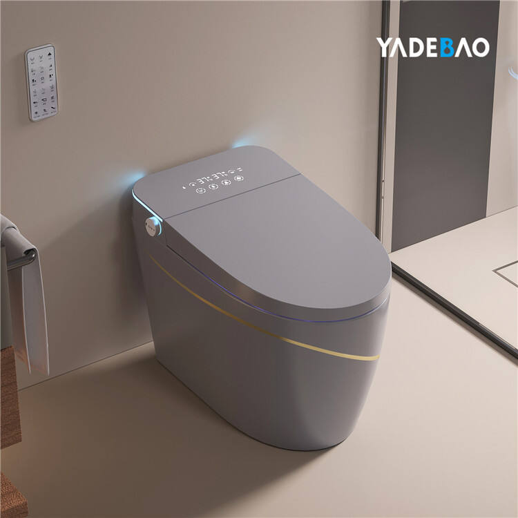 New design bathroom floor mounted intelligent wc commode toilet bowl automatic flush smart toilet with bidet factory