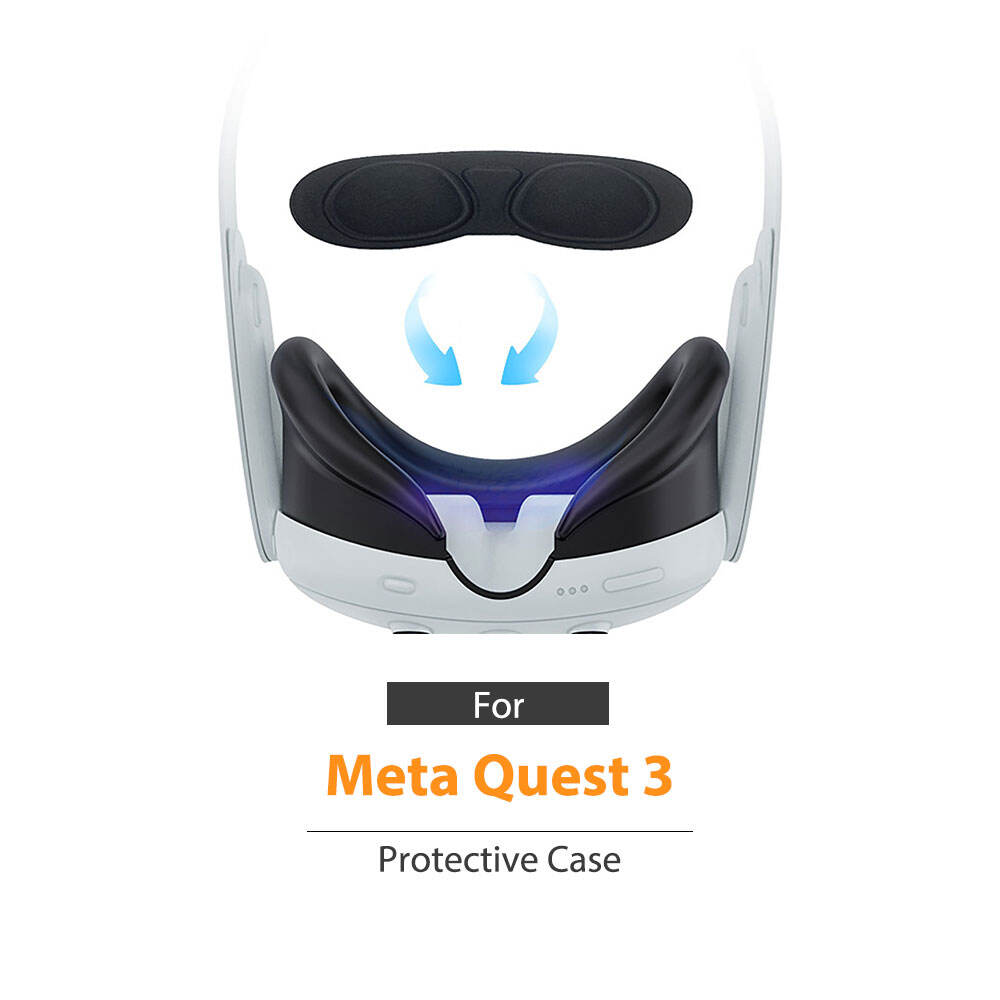 Soft Silicone Tpu Case Back Cover Transparent Clear Precision Hole For Meta Quest 3 Headset Headband factory