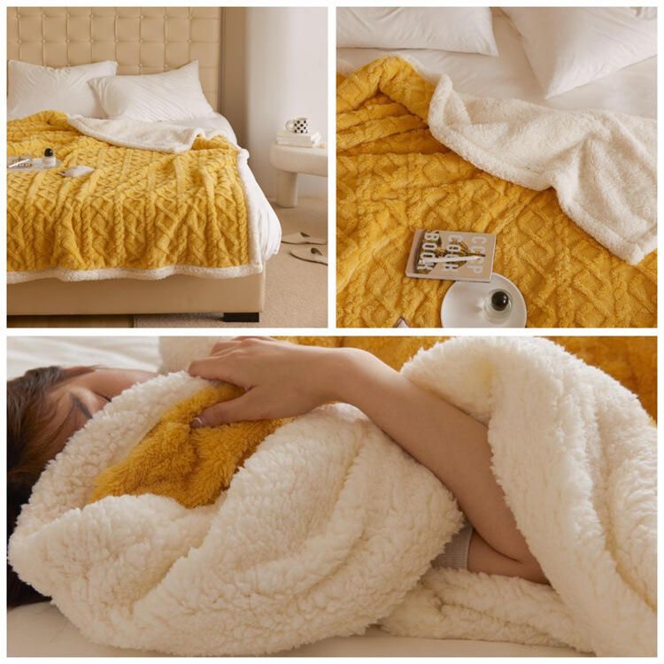 Aoyatex Sherpa Blanket Polyester Super Soft Cozy Shu Blanket Warm Flannel Soft Fleece Blanket for Sleeping factory