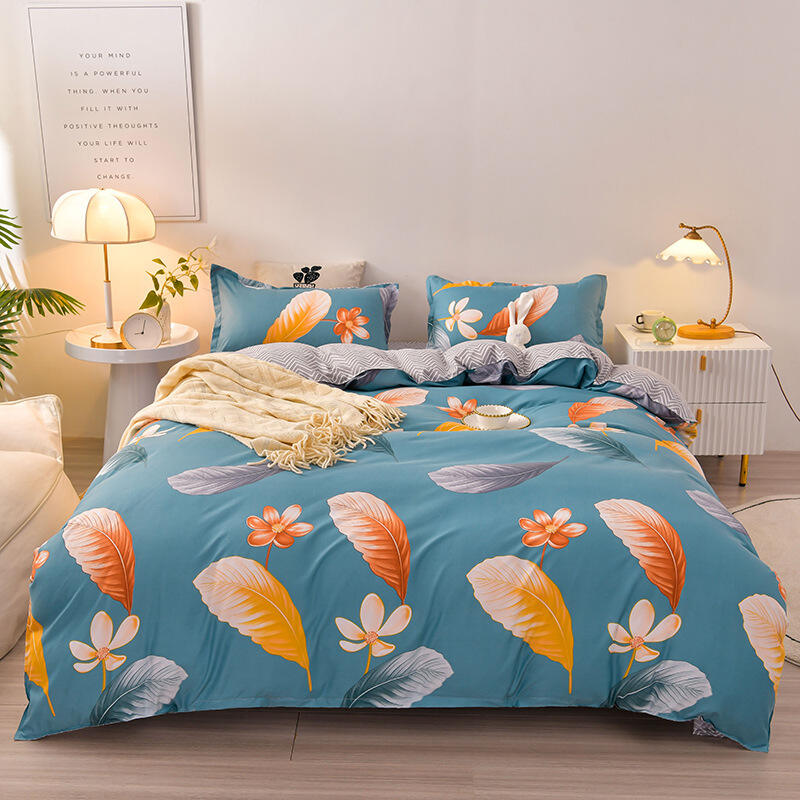 100% Polyester Bed Sheet Set For Home Sheets Floral Bedsheet Printed Bedding Sets factory