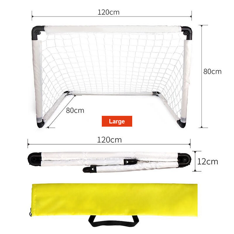 Custom logo mini professional folding portable football soccer goal net for kids training factory