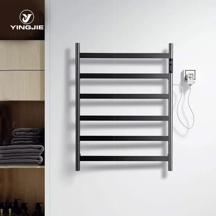 Modern smart 304 Stainless Steel Wall Mounted electric heating towel rack Drying towel warmer