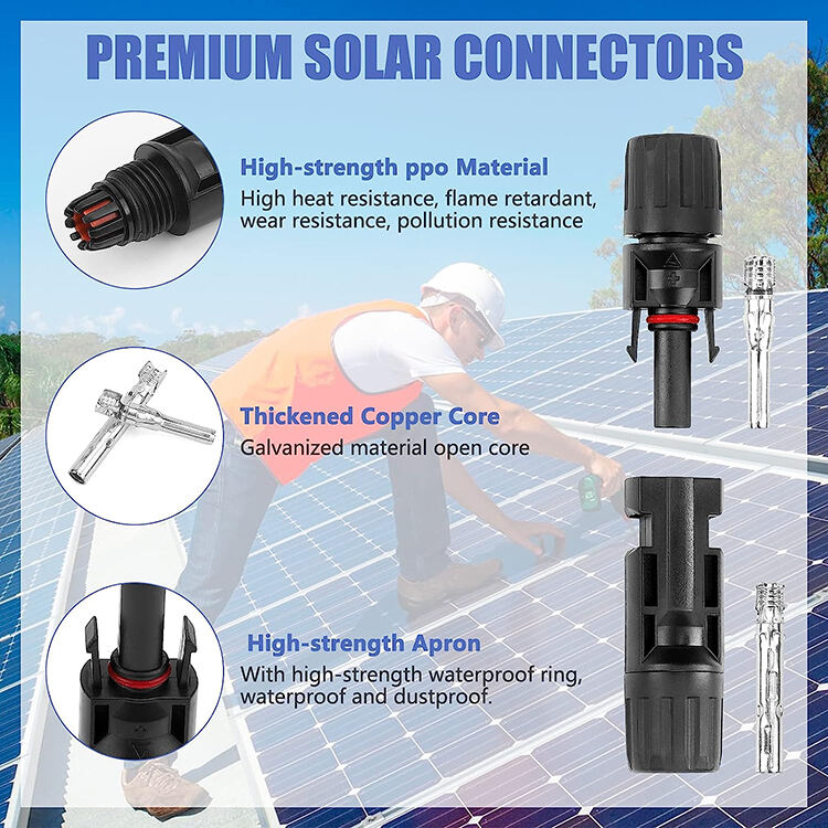 Photovoltaic connector Solar panel waterproof connector Solar Cable connector factory