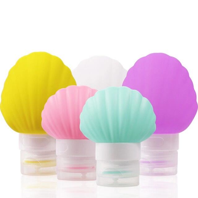 Shell Shape Leakproof Cute Empty Squeeze Silicone Travel Bottles