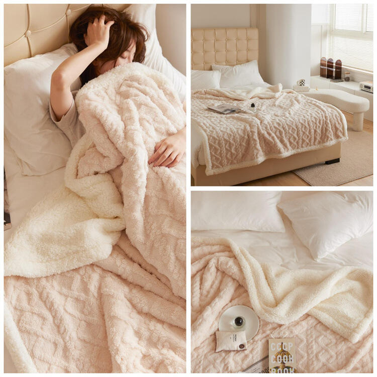 Aoyatex Sherpa Blanket Polyester Super Soft Cozy Shu Blanket Warm Flannel Soft Fleece Blanket for Sleeping factory