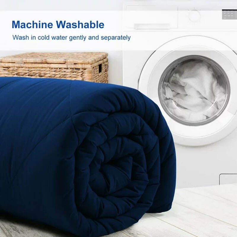 Wholesale Accept Customization 100% polyester hypoallergenic navy winter polyester comforter manufacture