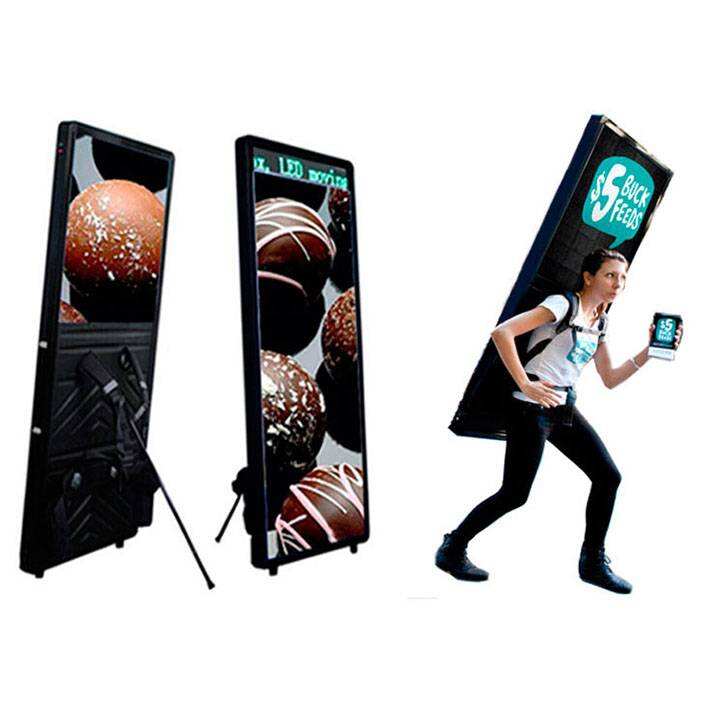 High quality LED backpack light box with battery portable walking billboard supplier