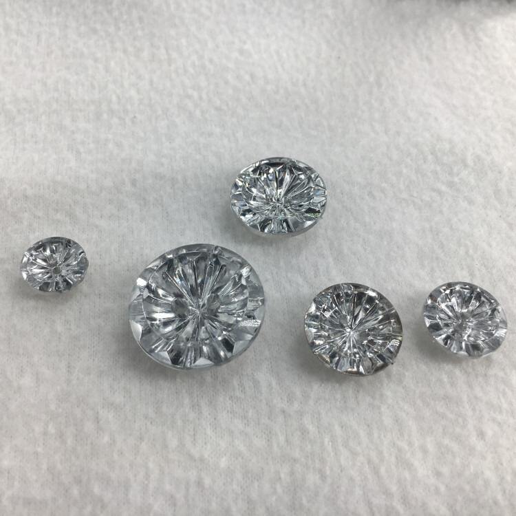 Customize shape and color acrylic crystal diamond shape button