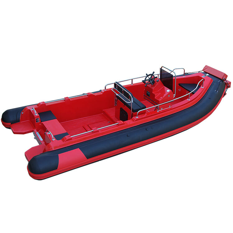 RIB-520 17-Foot Hypalon Inflatable Yacht Boat 10 person Rib Boat with outboard engine factory