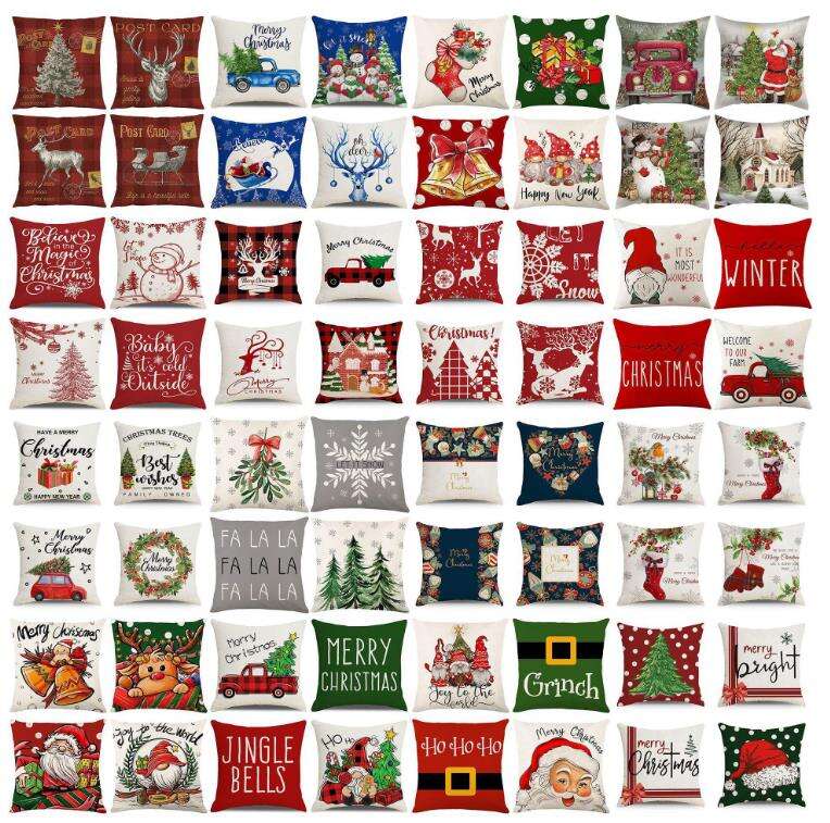 Christmas cushion cover 45*45 cm Pillowcase Sofa Linen covers Home Decor for Car factory