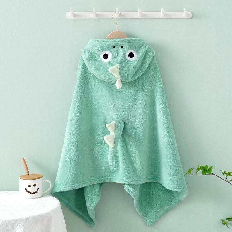 Quick-Dry Microfiber Soft Warm Beach Hooded Children Cartoon Cloak bath towel