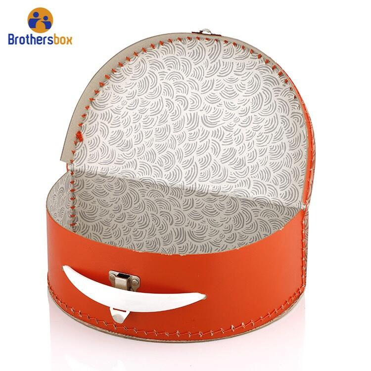 Grapefruit Mini Suitcase Favor Box / Decorative Gift Box with Handle supplier