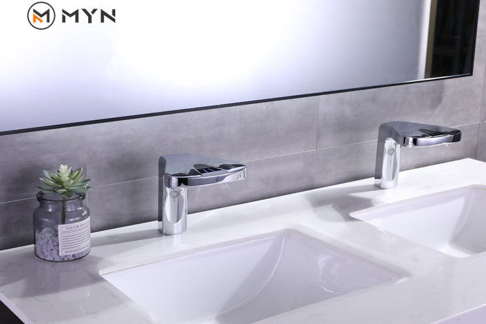 Meiyani Brass Chrome Motion Automatic Tap Smart Sink infrared Faucet Touch Sensor Water Mixer With Soap Dispenser details