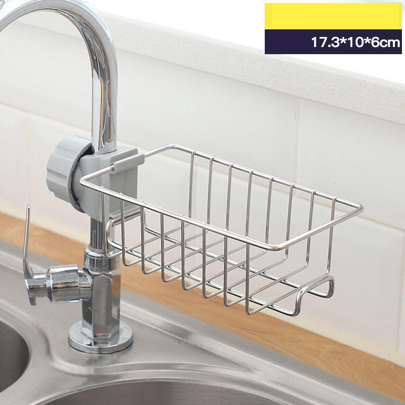 Household kitchen faucet shelving sink sponge drain basket Bathroom supplies Toilet storage rack free of drilling supplier