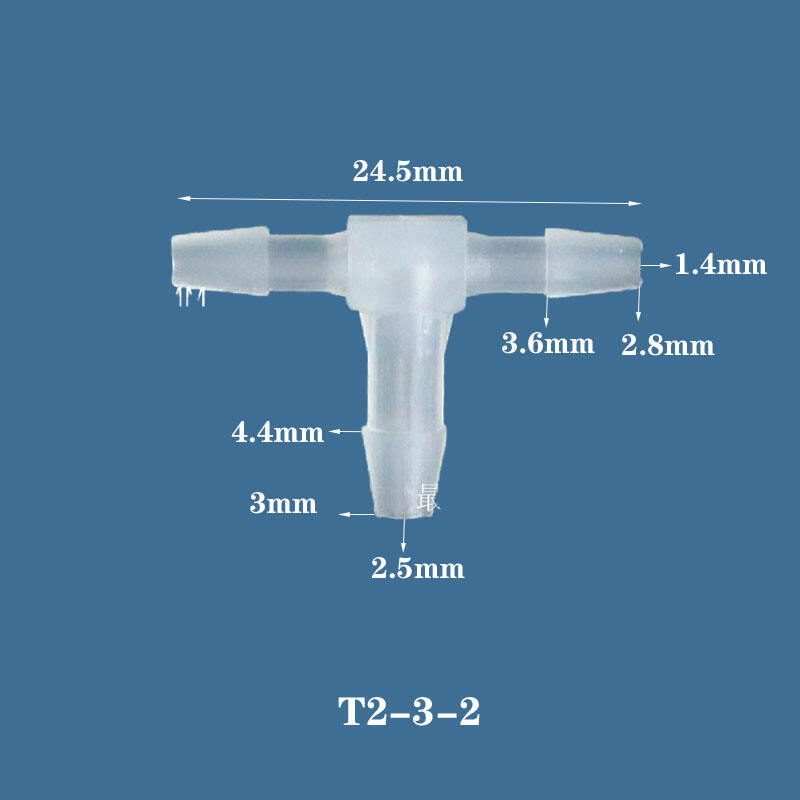 8-4-8 Hose Barb 3 Ways Union T Joint Pipe Fitting Equal Hose Barbed Plastic Tube Tee Connector details