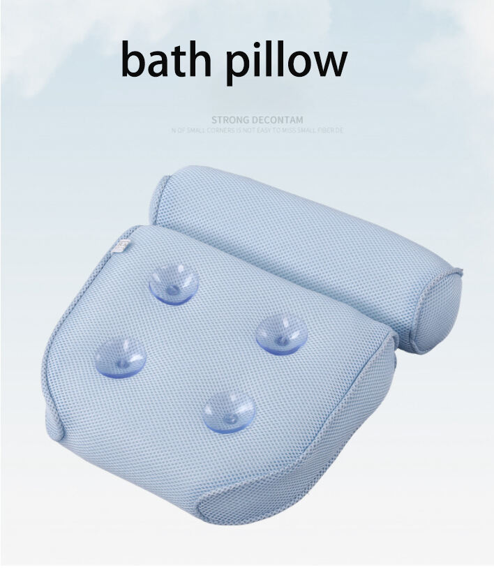 Non-Slip 3D Mesh fabric quick-dry SPA Bath Pillows new design Luxury Bathtub Pillow supplier