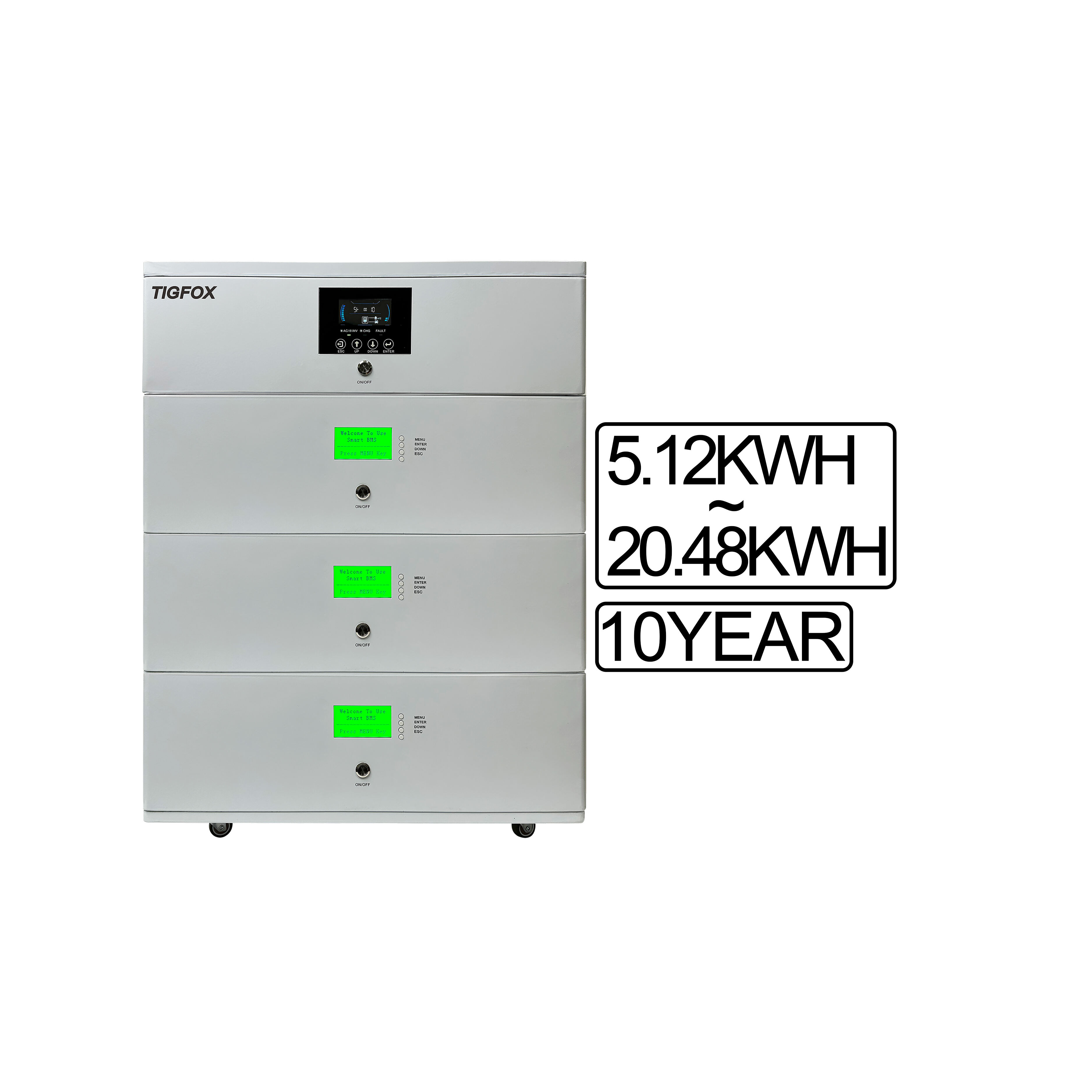 TIGFOX 5.12kwh Lithium Ion Battery Stackable 48v Lifepo4 Batteries Home Solar Energy Storage 100ah kits details