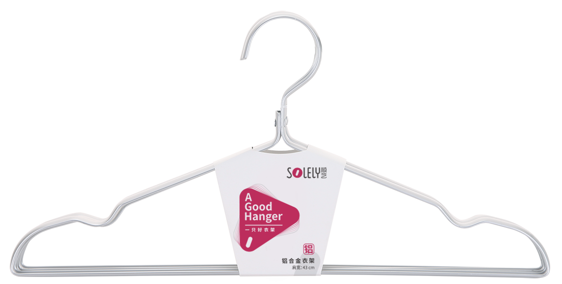 SOLELY SY382 Aluminum Alloy Hanger with Non-slip Notches 3 Pack manufacture