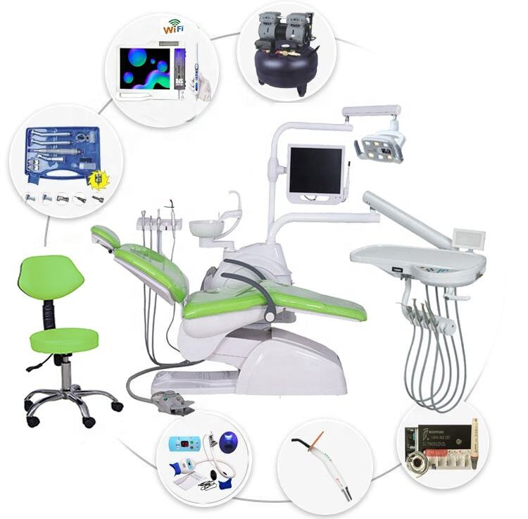 High efficiency dental unit chair  dental equipment with oral camera endoscope dental unit full set factory