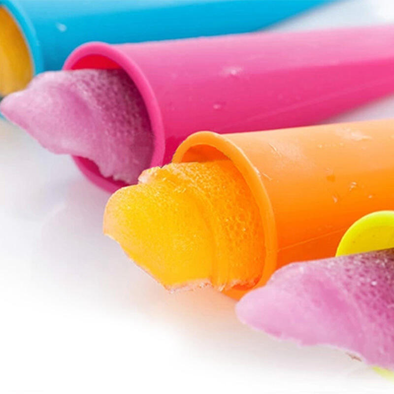 Summer Fruit Ice Cream Maker Silicone Ice Popsicle Molds DIY silicon ice popsicle maker supplier