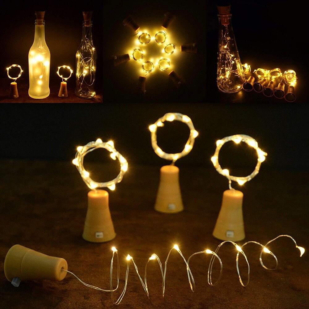 Outdoor 2M Solar Cork Wine Bottle Stopper Copper Wire String Lights 20 LED Fairy Lamps manufacture