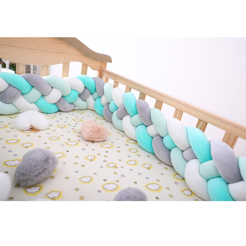 Crib bumper 1M/2M/3M Baby Bumper Bed Braid Knot Pillow Cushion Bumper for Infant Crib Protector Cot Bumper Room supplier