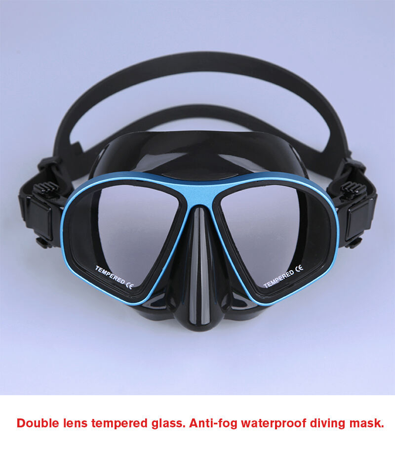 Custom ALOMA new professional diving snorkel equipment anti fogging silicone scuba freediving mask snorkel gear details