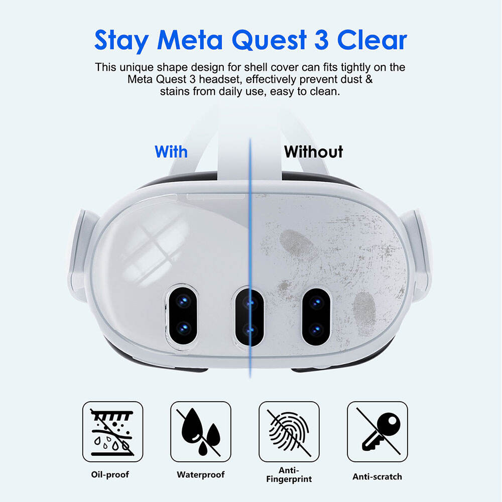 Soft Silicone Tpu Case Back Cover Transparent Clear Precision Hole For Meta Quest 3 Headset Headband supplier