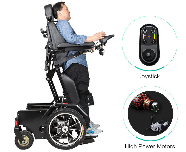 Aluminium Alloy Handicapped Electric Standing Wheelchair With Headrest Comfortable Car Seat Automatic Patient Lift Chair factory