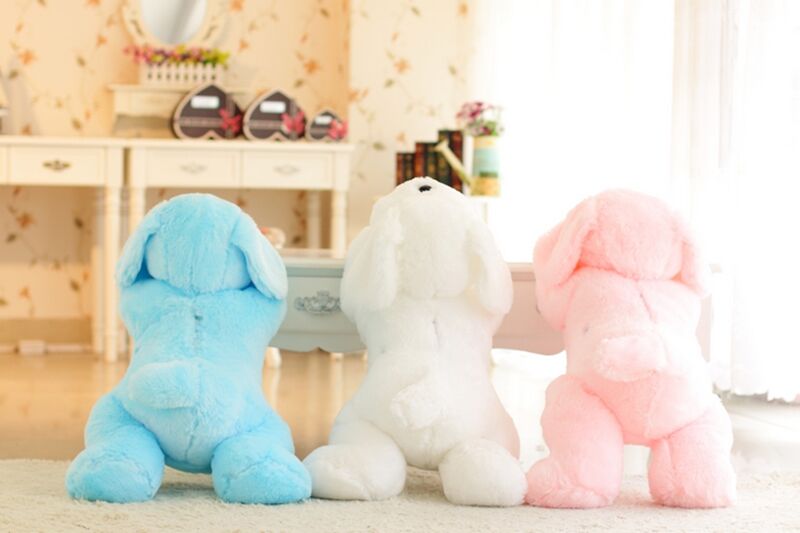 Colorful LED stuffed plush cushion dog plush pillow light-up toys puppy light up plush toy Christmas gifts for toddlers manufacture