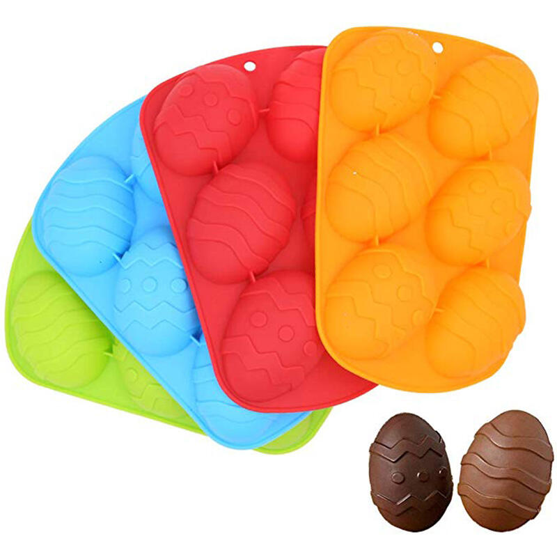 12 Cell Easter Egg Silicone cake Mold Ice Cream chocolete Mould supplier