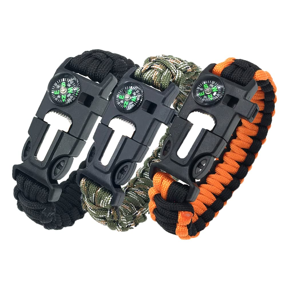 Anthrive Adjustable Paracord Survival Bracelet With Fire Starter Loud Whistle Perfect for Hiking Camping Fishing and Hunting supplier