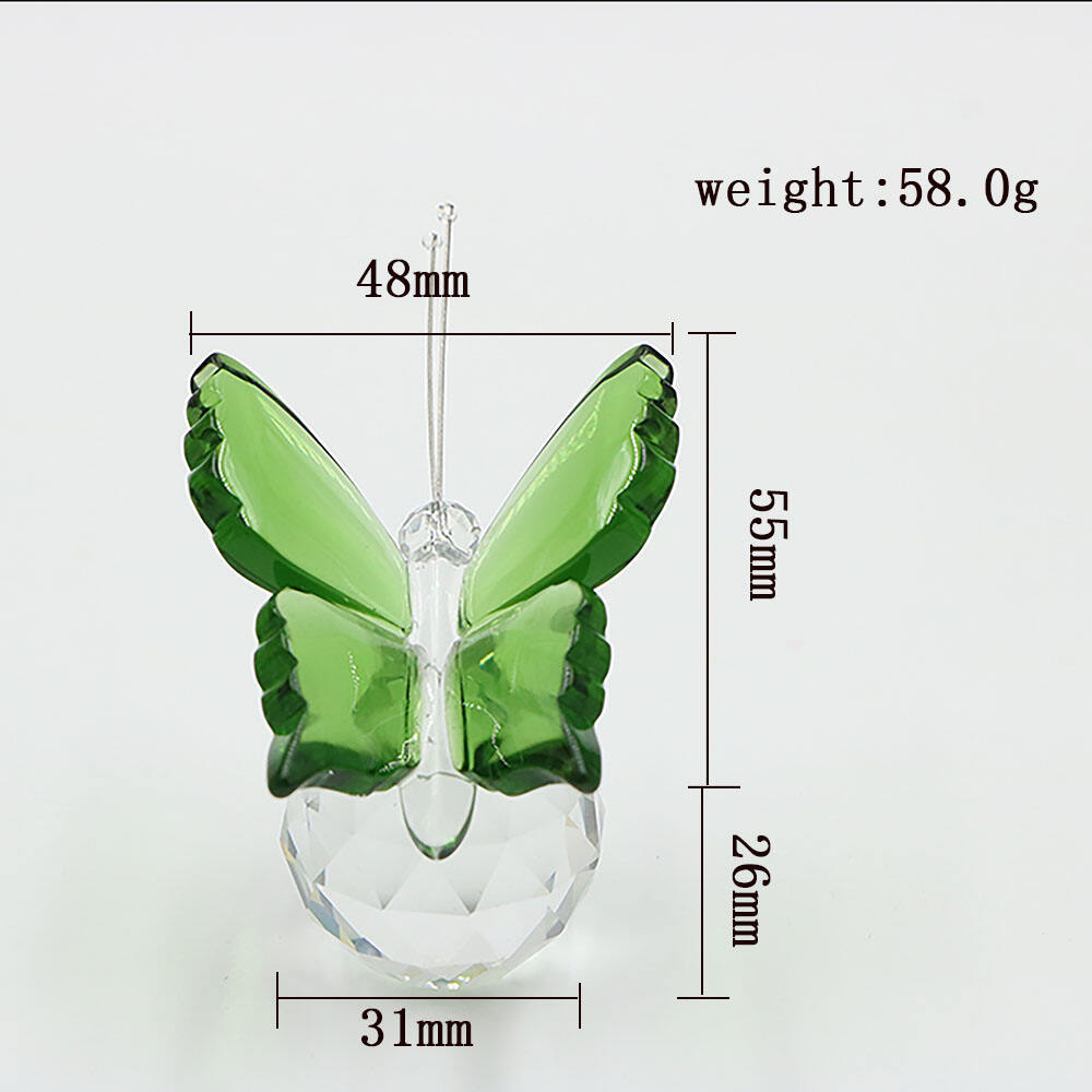 Factory Direct Sell  Murano Lampwork Handmade  Glass Crystal Butterfly Home Decoration Collection Arts Crafts details