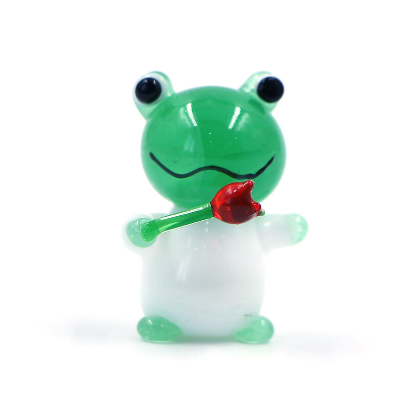 Miniature Lampwork Murano Glass Animal Frog Figurine manufacture