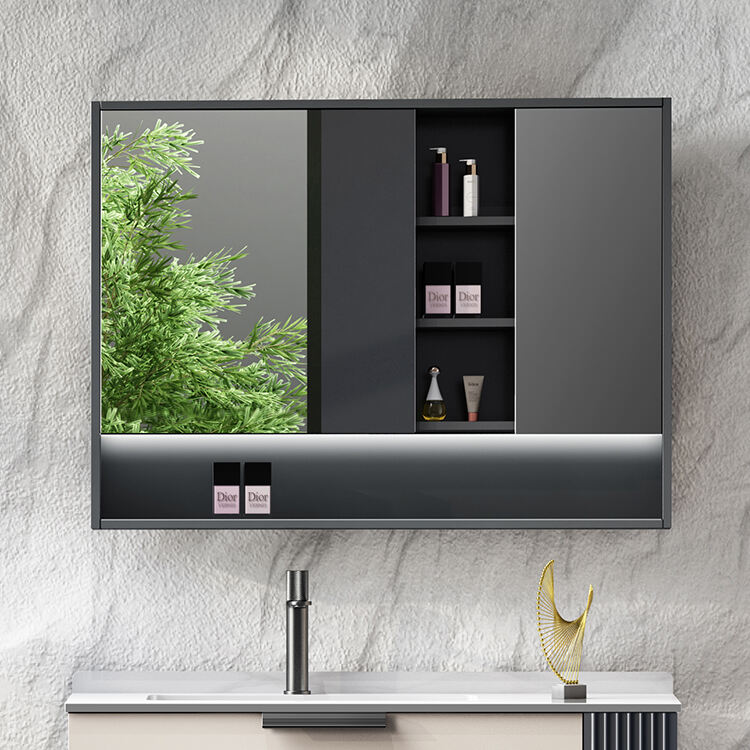 wall mounted vanity wash basin bathroom cabinets with mirror and sink manufacture