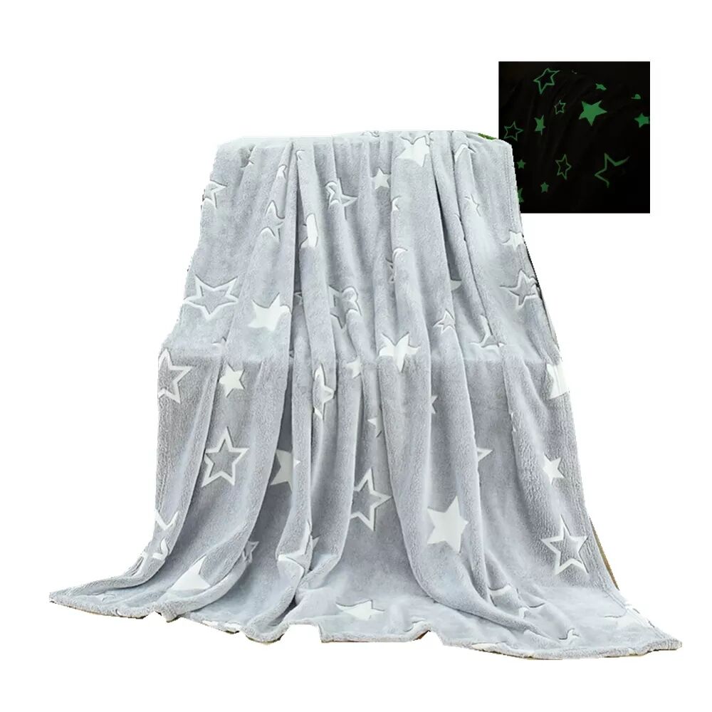 Luminous blanket Glow in The Dark Throw Blanket for Kids, Winthome Luminous Cute Blanket with Star Pattern,Birthday Unique Gift supplier