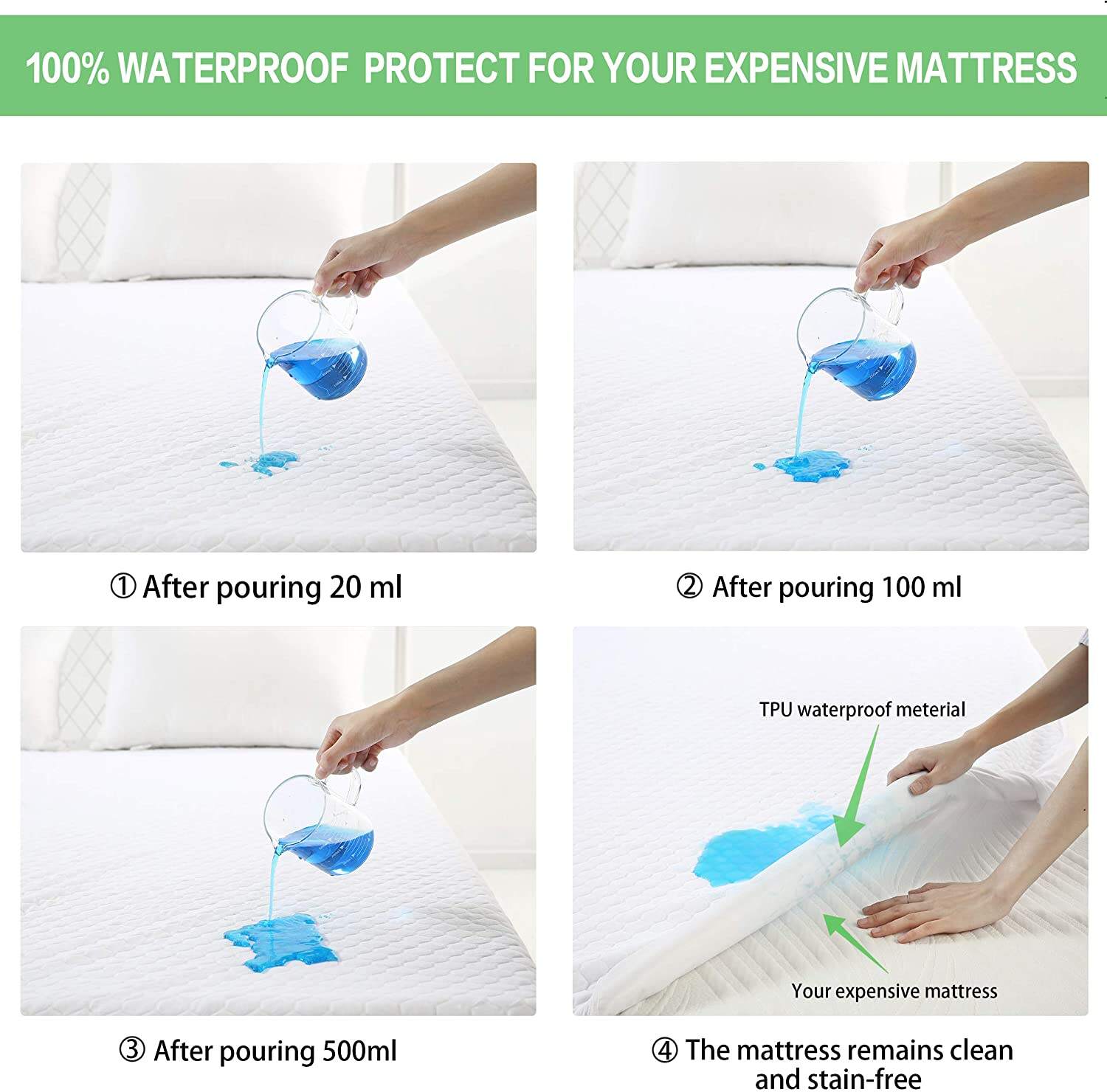 Factory price Ultra Soft Cooling Breathable Bamboo waterproof bed cover mattress protector supplier